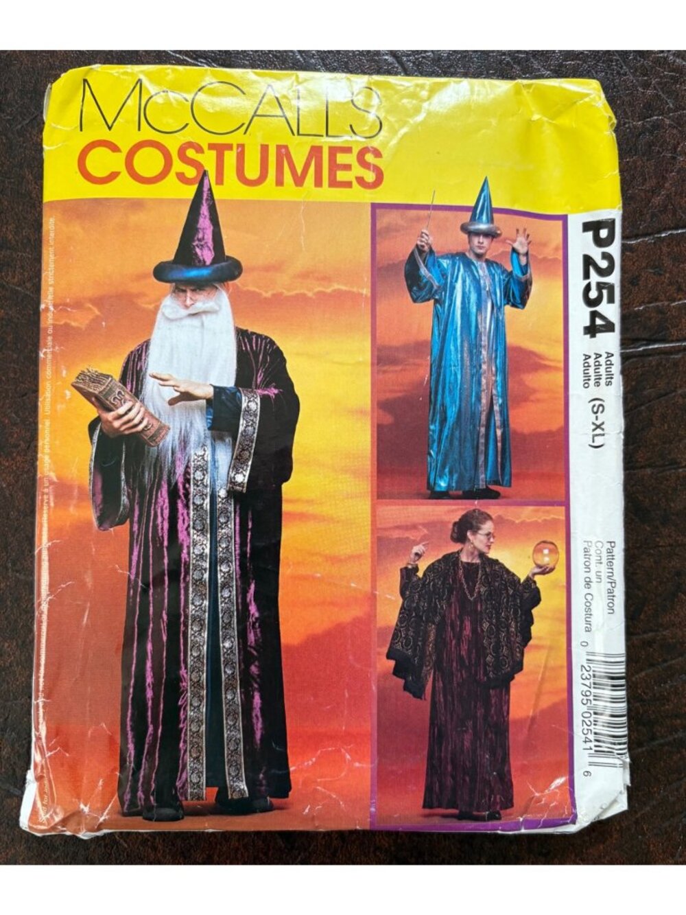 McCalls Wizard Costume Sewing Pattern P254 Adult Size S-XL Tunic Robe Hat Design